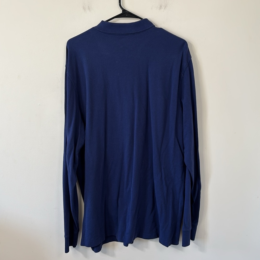 Vineyard Vines Heritage Pique Navy Long Sleeve Polo Size XL - Picture 6 of 7